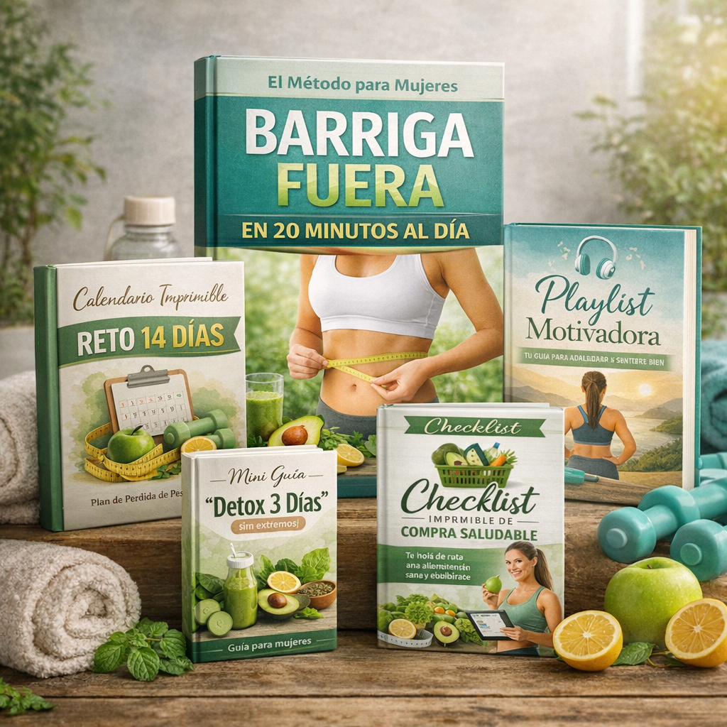 💪Reto 30 Días-Barriga Fuera en 20 Minutos al Día + 4 Bonus de Regalo🎁